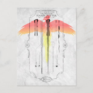 Harry Potter Spell Harry's Wand Infographic Postcard