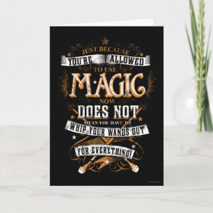 Harry Potter Spell   Just Because You're Allowed T Card