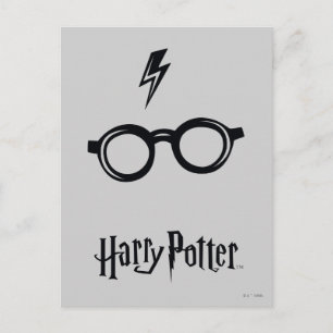 Harry Potter Spell Lightning Scar and Glasses Postcard