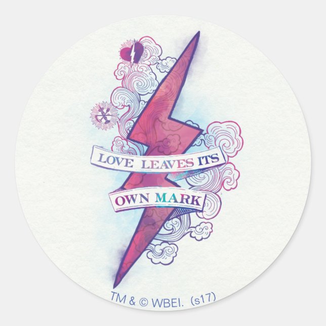 Harry Potter Spell | Love Leaves Its Own Mark Classic Round Sticker (Front)