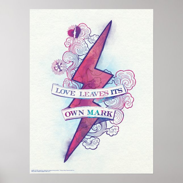 Harry Potter Spell | Love Leaves Its Own Mark Poster (Front)