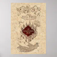 Harry potter Poster Hogwarts School List Multicolor