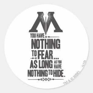 Harry Potter Spell   Ministry of Magic Propaganda Classic Round Sticker