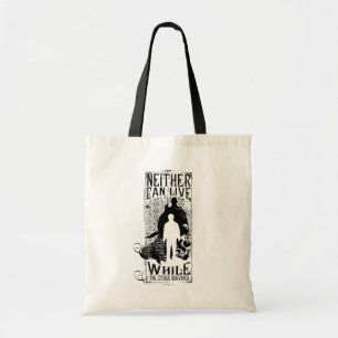 Harry Potter Spell   Neither Can Live Tote Bag