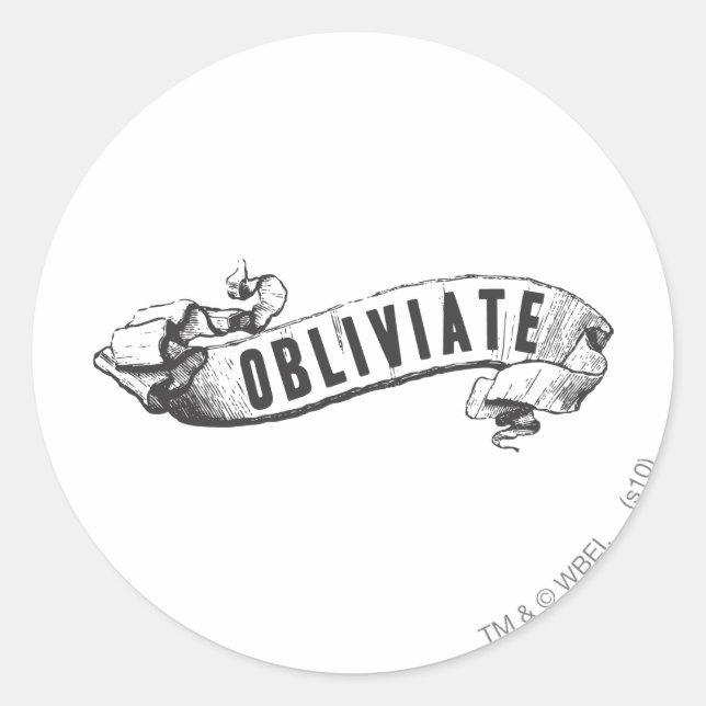 Harry Potter Spell | Obliviate Classic Round Sticker (Front)