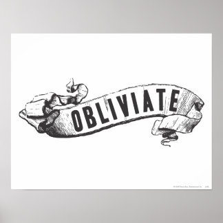 Harry Potter Spell | Obliviate Poster