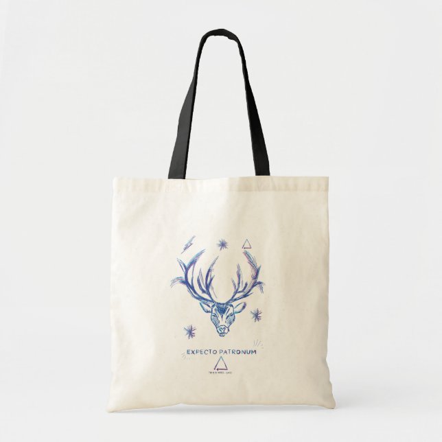 Harry Potter Spell | Stag Patronus Sketch Tote Bag (Front)