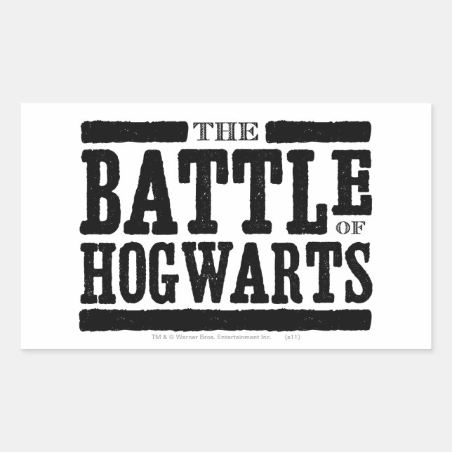 Harry Potter Spell | The Battle of Hogwarts Rectangular Sticker (Front)