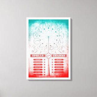 Harry Potter Spell | Wand Instruction Chart Canvas Print