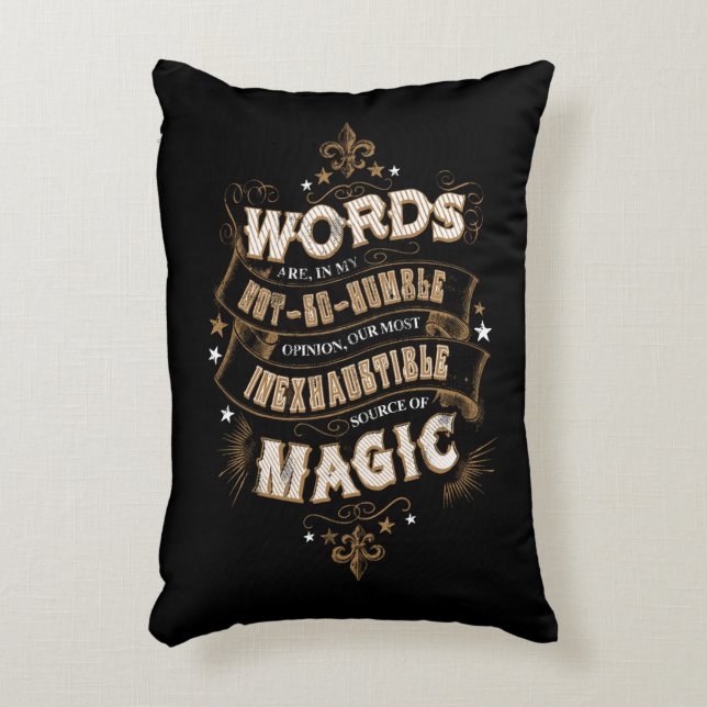 Harry Potter Spell | Words Are Our Most Inexhausti Decorative Cushion (Front(Vertical))
