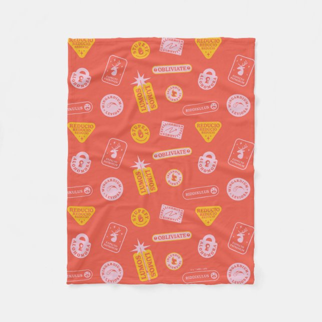 HARRY POTTER™ | Spells Pattern Fleece Blanket (Front)