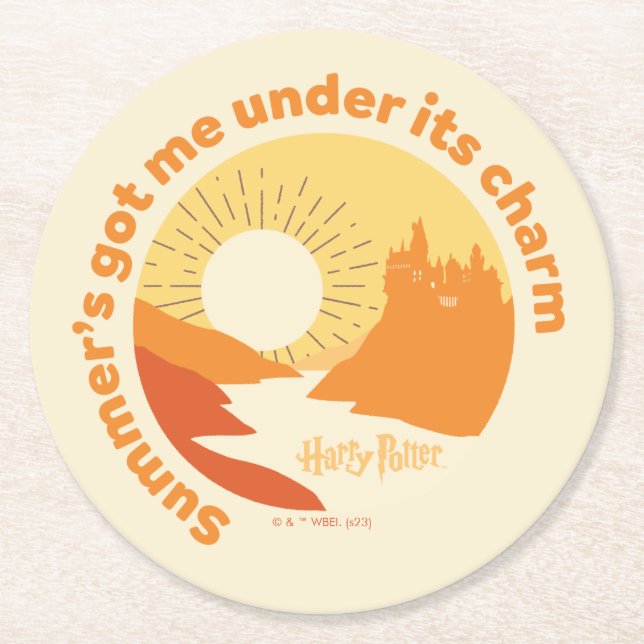 HARRY POTTER™ | Summer Magic HOGWARTS™ Castle Round Paper Coaster (Front)