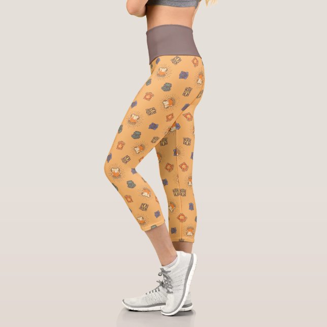 HARRY POTTER™ | Summer Magic HOGWARTS™ Pattern Capri Leggings (Left)
