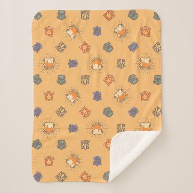 HARRY POTTER™ | Summer Magic HOGWARTS™ Pattern Sherpa Blanket (Front)
