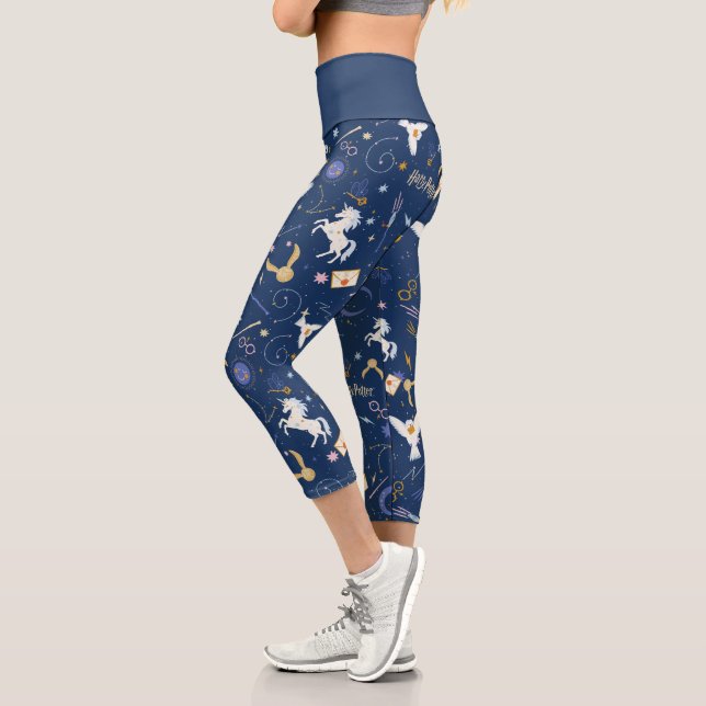 HARRY POTTER™ Summer Solstice Icon Pattern Capri Leggings (Left)