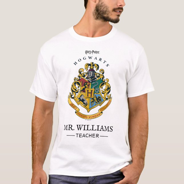 Harry Potter Teacher | Hogwarts Crest - Full Colou T-Shirt (Front)
