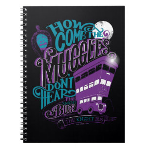 Harry Potter   The Knight Bus Typography Graphic Notebook