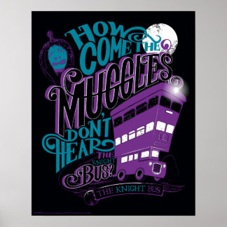 Harry Potter | The Knight Bus Typography Graphic Poster
