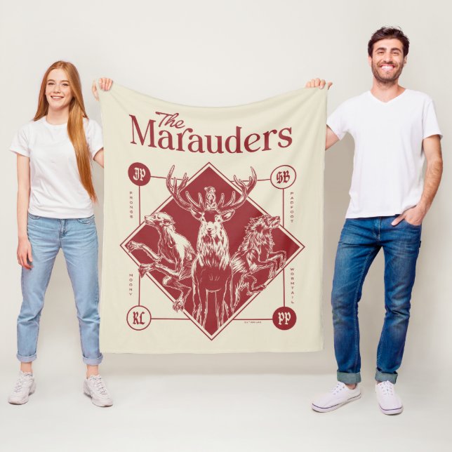 HARRY POTTER™ The Marauders Animagus Graphic Fleece Blanket (In Situ)