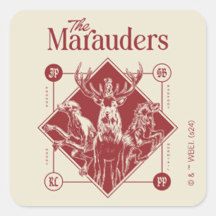 HARRY POTTER™ The Marauders Animagus Graphic Square Sticker