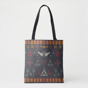 HARRY POTTER™ Themed Cross-Stitch Pattern Tote Bag