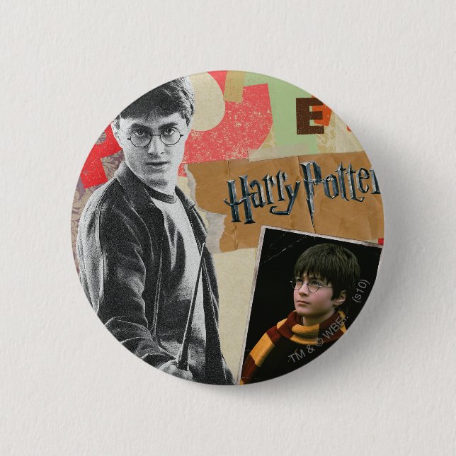 Harry Potter Then and Now 6 Cm Round Badge (Front)