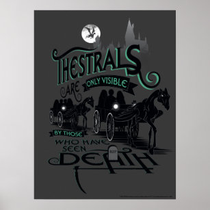 Harry Potter   Thestrals Typography Graphic Poster