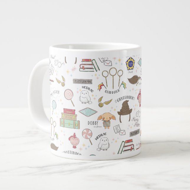 HARRY POTTER™ Tiny Magic Pattern Large Coffee Mug (Front Left)
