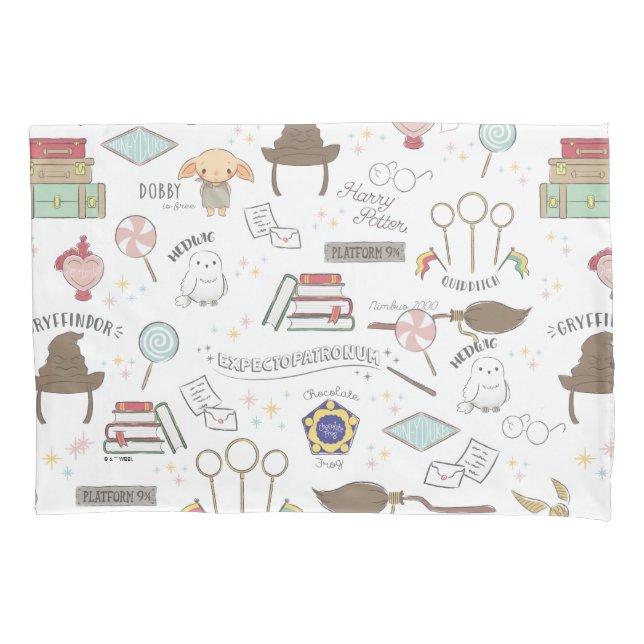HARRY POTTER™ Tiny Magic Pattern Pillowcase (Front)