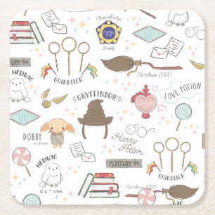 HARRY POTTER™ Tiny Magic Pattern Square Paper Coaster