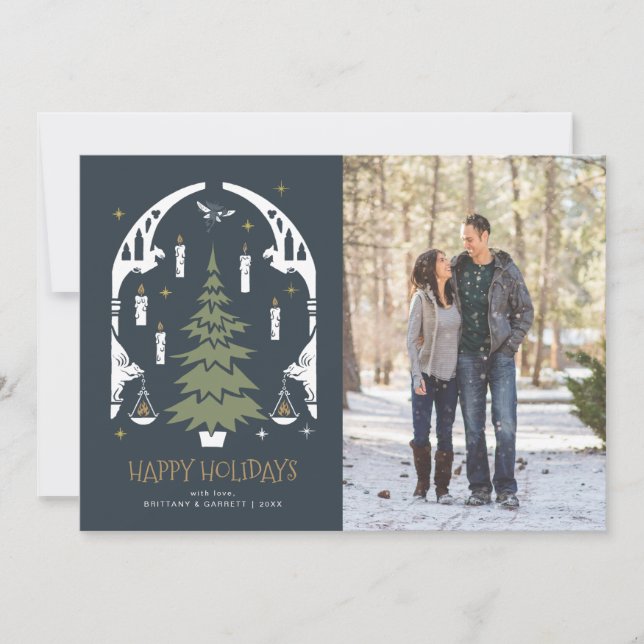 HARRY POTTER™ Tree - Happy Holidays - Photo Holiday Card (Front)