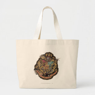 Harry Potter   Vintage Hogwarts Crest Large Tote Bag