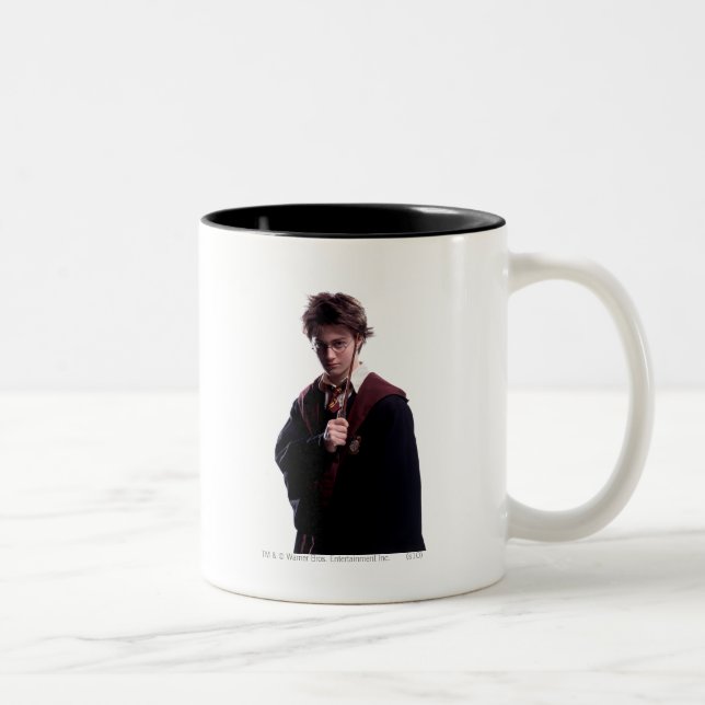 Harry Potter Wand Raised Two-Tone Coffee Mug (Right)