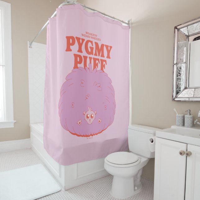 HARRY POTTER™ | Weasley's Wizard Pygmy Puff Shower Curtain (In Situ)