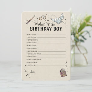 Harry Potter - Wishes for the Birthday Boy Invitation