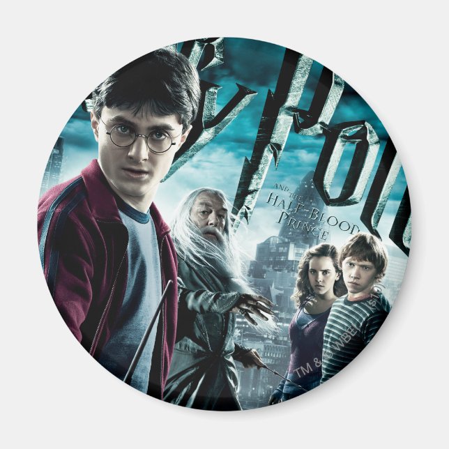 Harry Potter With Dumbledore Ron and Hermione 1 Magnet (Front)