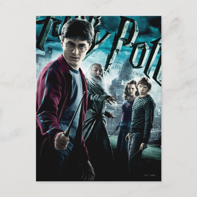 Harry Potter With Dumbledore Ron and Hermione 1 Postcard (Front)