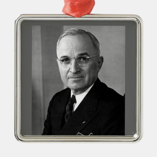 Harry S. Truman 33rd President Metal Tree Decoration (Front)