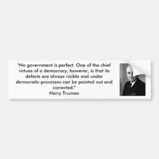 Harry Truman - Democracy Bumper Sticker