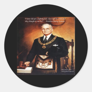Harry Truman "Didn't Give 'Em Hell" Quote Classic Round Sticker