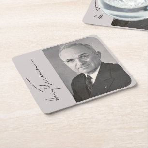 Harry Truman Square Paper Coaster