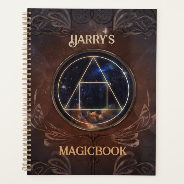 Harry's magicbook fantasy mediaeval vintage planner (Front)