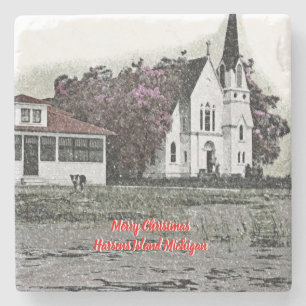 Harsens Island Michigan St Marks Church 1925 Stone Coaster
