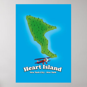 Hart Island New York New York map Poster