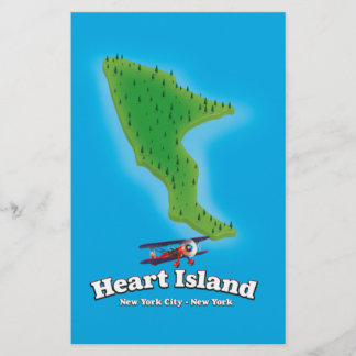 Hart Island New York New York map Stationery