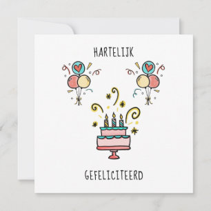 Hartelijk Gefeliciteerd   Happy Birthday Card