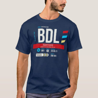 Hartford BDL Airport Code Baggage Tag 1 T-Shirt