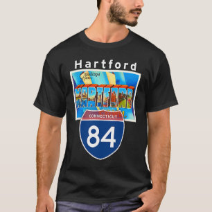 Hartford Connecticut CT US 84 Large Letter Postcar T-Shirt