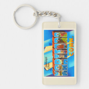 Hartford Connecticut CT Vintage Travel Souvenir Key Ring