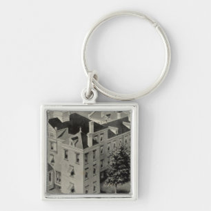 Hartford Connecticut Illustration Key Ring